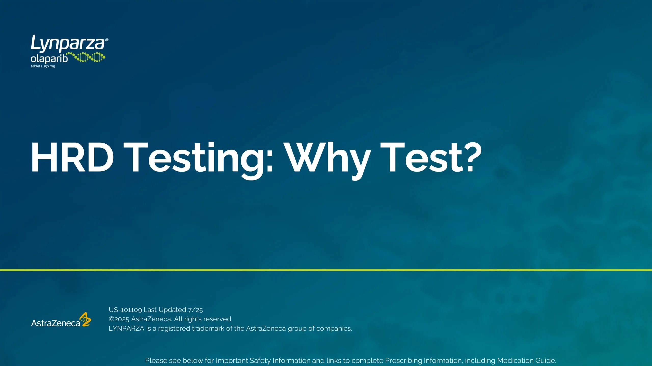 HRD Testing: Why Test?