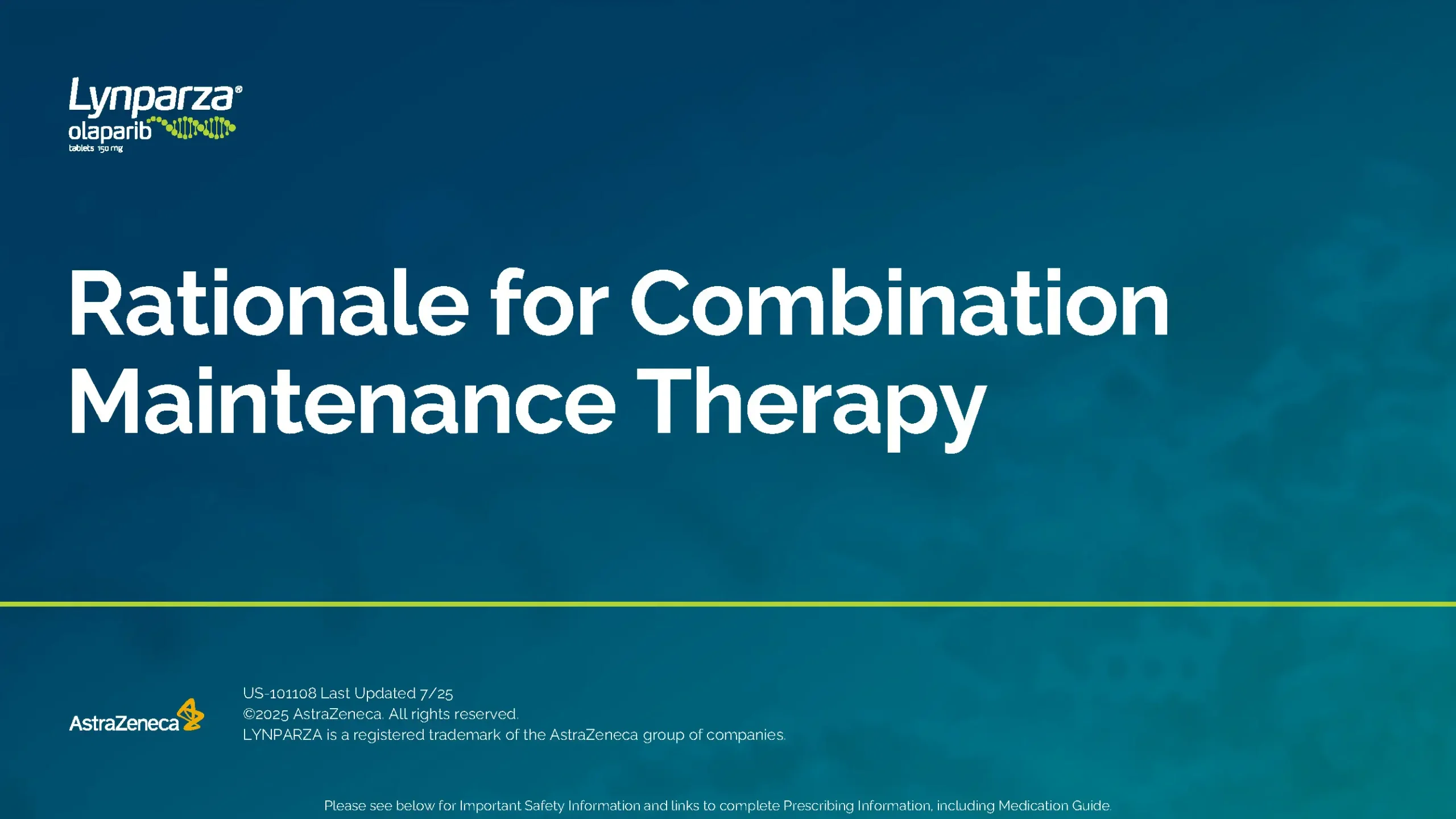 Rationale for Combination Maintenance Therapy