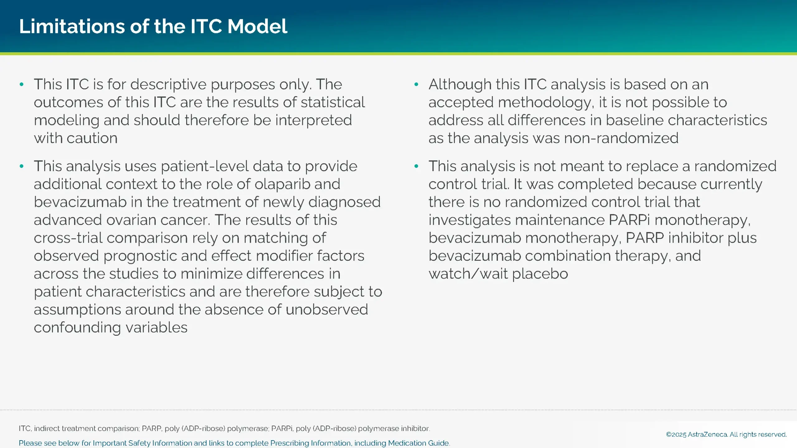 Limitations of the ITC model.